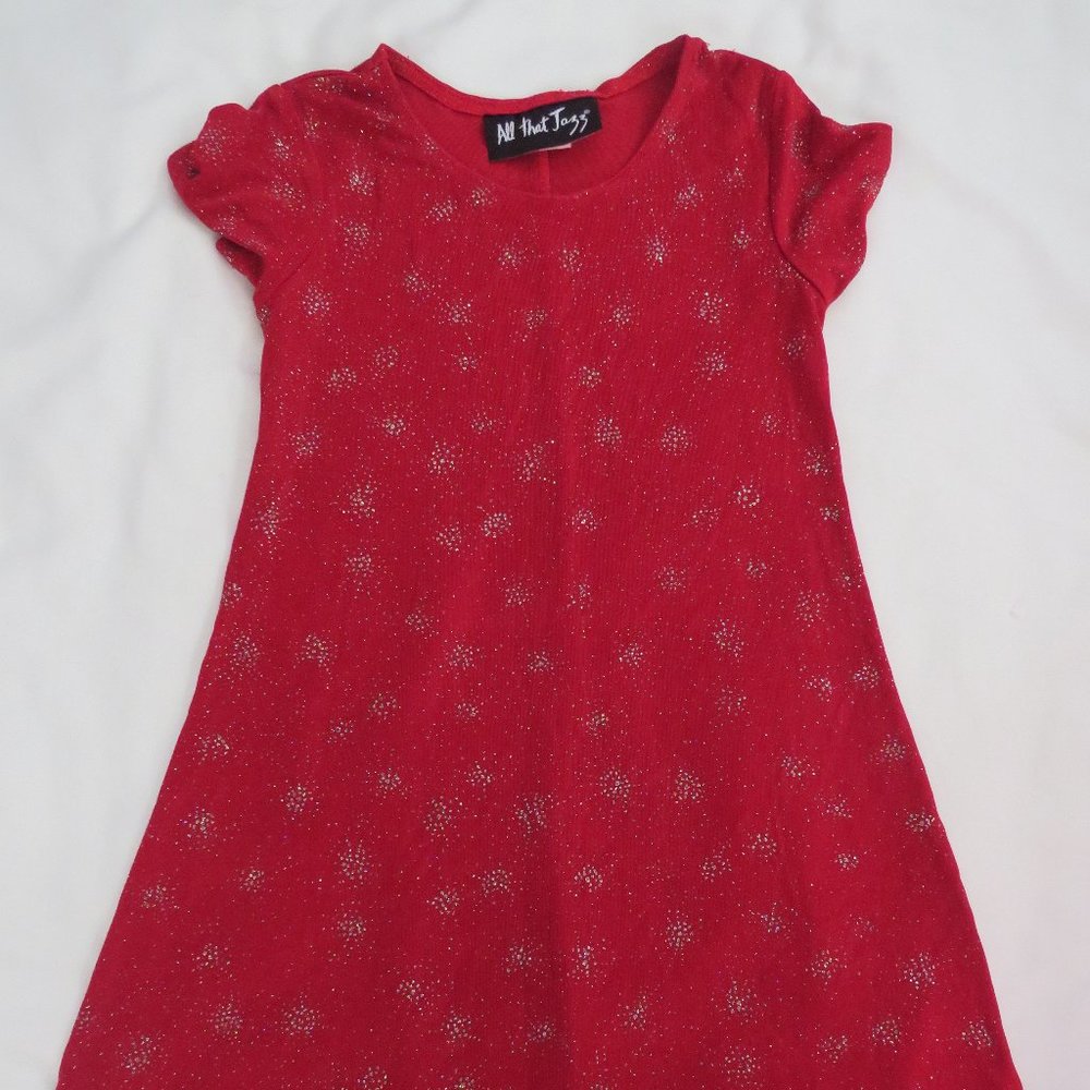 Girls All That Jazz Red Sparkle Dress